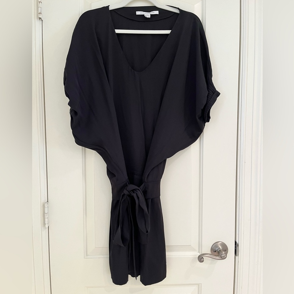 Diane Von Furstenberg black silk dress 4